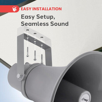 Indoor/Outdoor PA Horn Speaker 30W Loud Sound Aluminum Grey