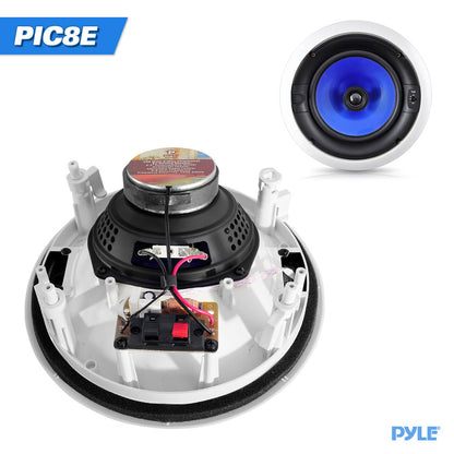 In-Wall Ceiling Speakers 300W Dual 8" Silk Tweeter Adjustable Treble