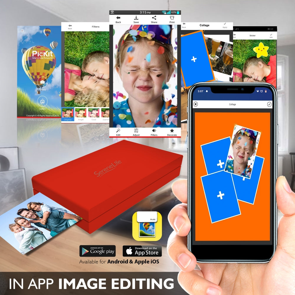 product image number 2 for SereneLife Smartphone Instant Photo Printer