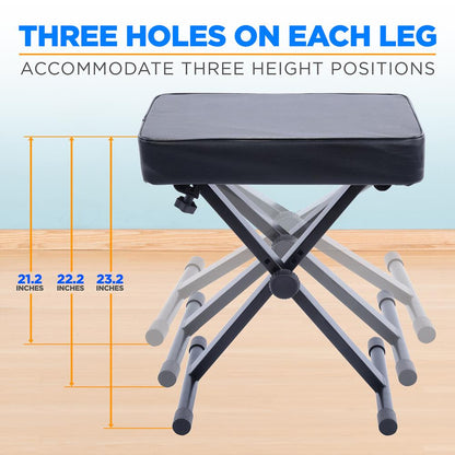 product image number 4 for Pyle Adjustable Padded Keyboard Bench
