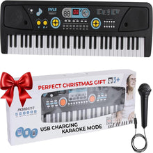 49-Key Electric Keyboard Piano, Portable, Built-In Mic, Drum Pad