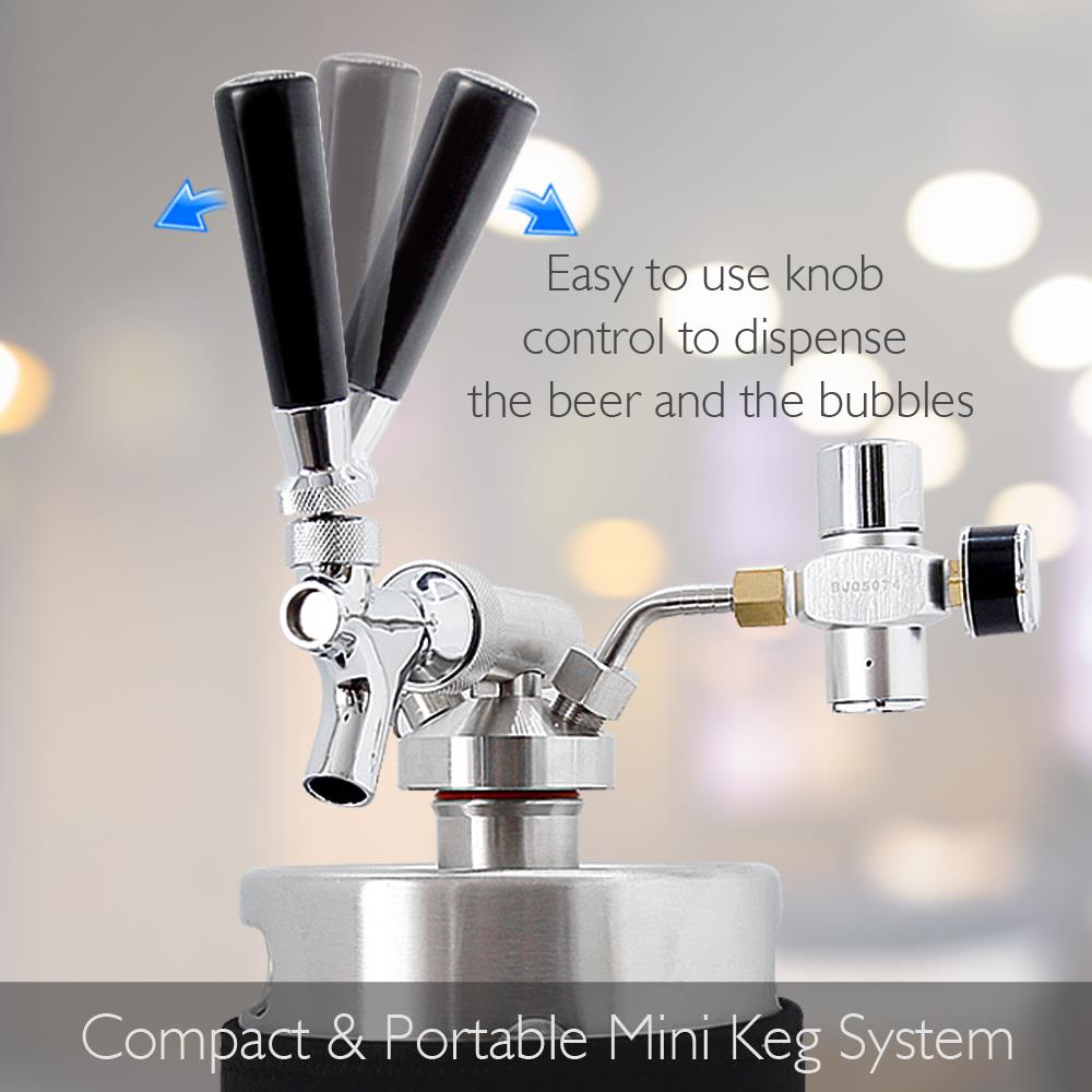 product image number 2 for NutriChef Homebrew Mini Keg System, 64 Oz.