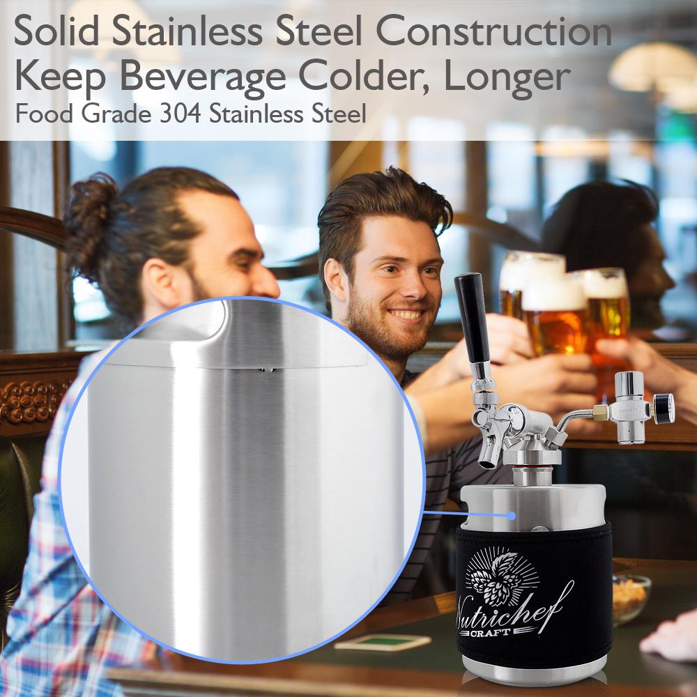 product image number 5 for NutriChef Homebrew Mini Keg System, 64 Oz.