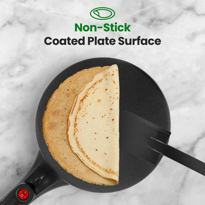 Electric Crepe Maker, Nonstick 8" Griddle, Auto Temp Control, Cool-Touch Handle