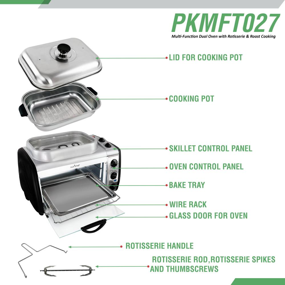 product image number 4 for NutriChef Dual Oven Rotisserie & Roast Cooking