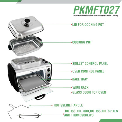 product image number 4 for NutriChef Dual Oven Rotisserie & Roast Cooking