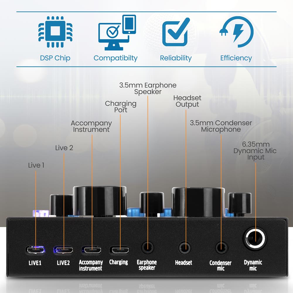product image number 5 for Pyle Karaoke Audio Sound Card