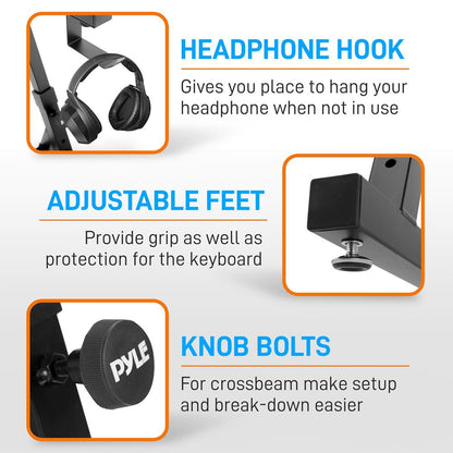 Heavy-Duty Music Stand - Portable, Adjustable, 2nd Tier, Z Style