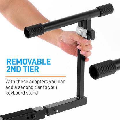 Heavy-Duty Music Stand - Portable, Adjustable, 2nd Tier, Z Style