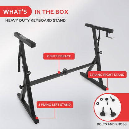Heavy Duty Keyboard Stand, Digital Piano Stand, Height Adjustable
