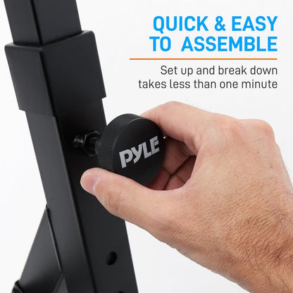 Heavy-Duty Keyboard Stand With Wheels - Digital/Electronic Piano Stand With Height Adjustable & Locking Wheels