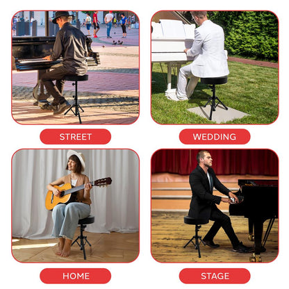 Drum Throne, Comfortable Foam Seat, Adjustable Height, Foldable Design