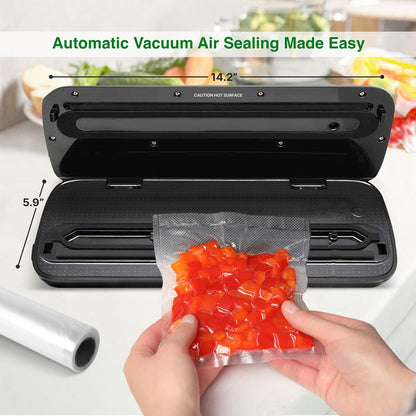 Food Vacuum Sealer, Extends Shelf Life, Stainless Steel, LED Touch Controls