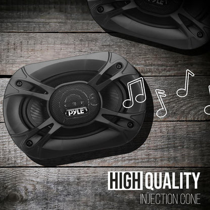 3-Way Car Stereo Speakers 400W Low Distortion 6"x8" Black