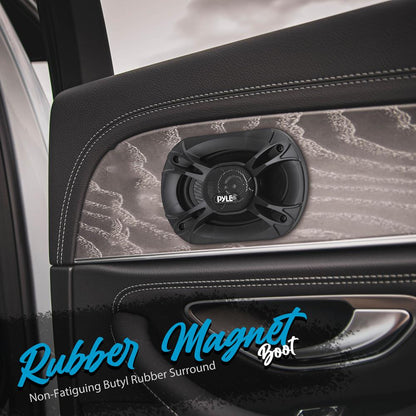 6x9" 500W 4-Way Car Speakers, Low Distortion, Butyl Rubber Surround (Pair)