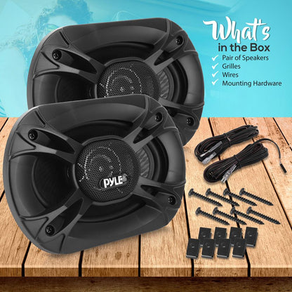6x9" 500W 4-Way Car Speakers, Low Distortion, Butyl Rubber Surround (Pair)