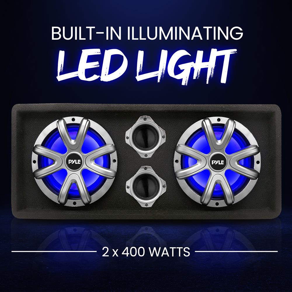 product image number 5 for Pyle Active Dual Bass Subwoofer Box System