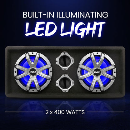 product image number 5 for Pyle Active Dual Bass Subwoofer Box System