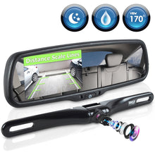 Rearview Backup Camera Kit, Night Vision, Waterproof, 4.3" Screen