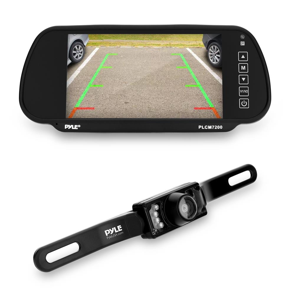 product image number 1 for Pyle Car Camera & Rearview Mirror Display Kit