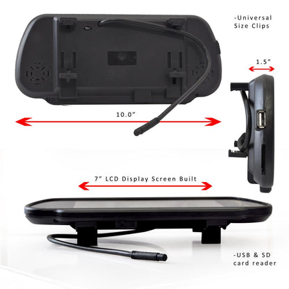 product image number 3 for Pyle Car Camera & Rearview Mirror Display Kit