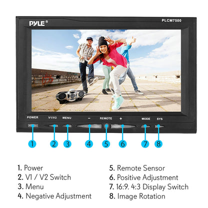Rear View Backup Camera System, Night Vision, 7" LCD, Waterproof