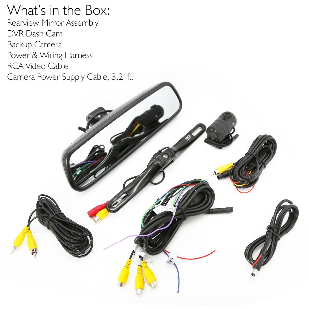 product image number 8 for Pyle Car Camera & Rearview Mirror Display Kit