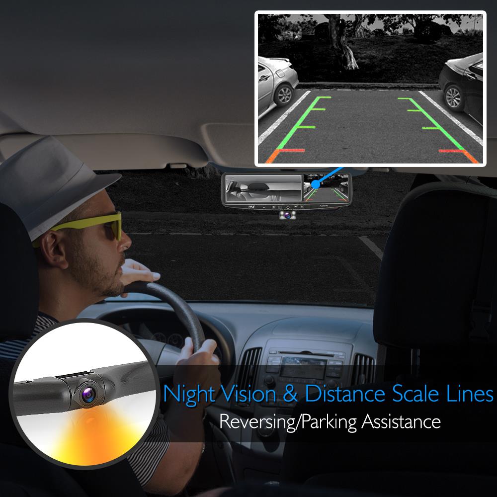 product image number 8 for Pyle Car Camera & Rearview Mirror Display Kit
