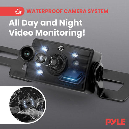 Single Ch 7” 1080P Hd Digital Wireless Monitor And Wireless License Camera System - Waterproof Night Vision Cam, Backup/Reverse Visual Assistance Kit (12/24V For Bus, Truck, Trailer, Van, Rv, Camper)