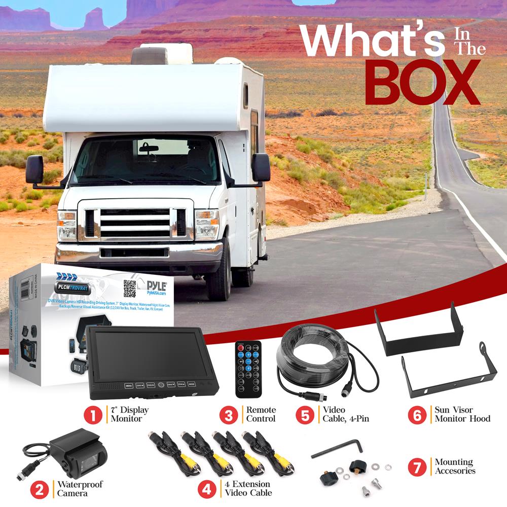 product image number 2 for Pyle Dvr Cam Recording System (For Bus/Truck)