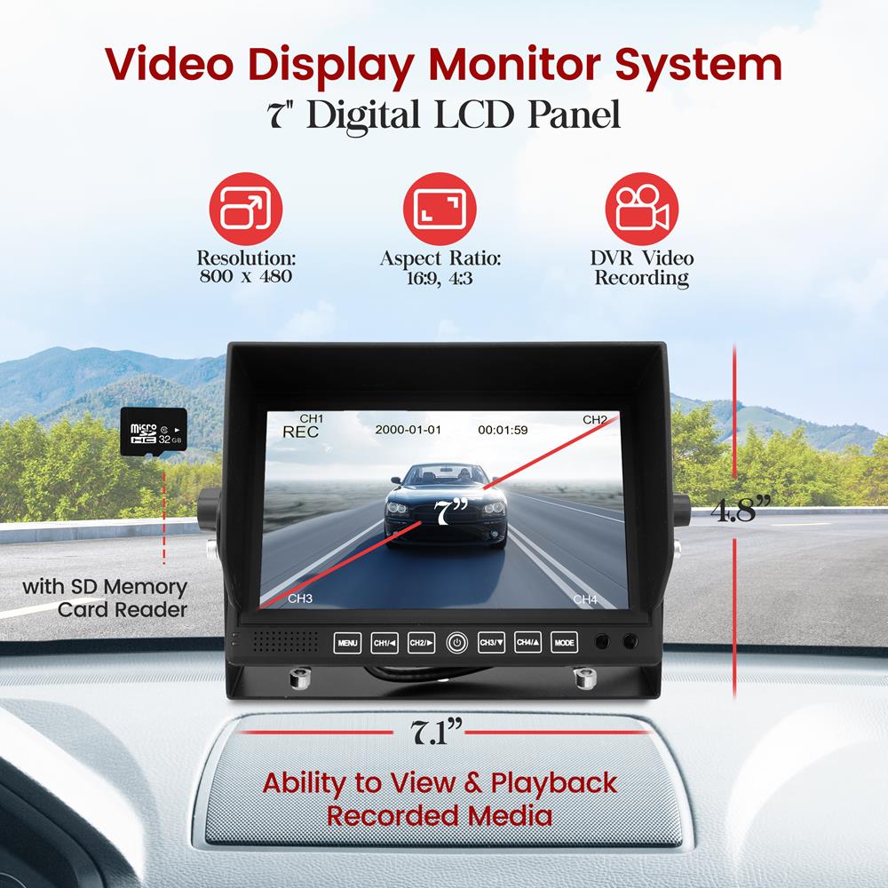 product image number 3 for Pyle Dvr Cam Recording System (For Bus/Truck)