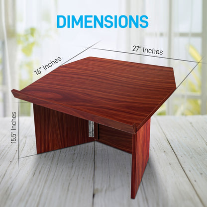 Foldable Desktop Lectern Podium - Portable MDF Quick Setup Stand