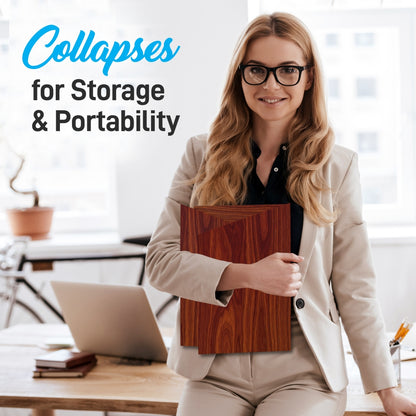 Foldable Desktop Lectern Podium - Portable MDF Quick Setup Stand