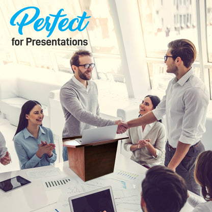 Foldable Desktop Lectern Podium - Portable MDF Quick Setup Stand