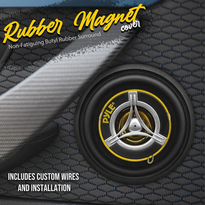 Car Speaker System 120W 3.5" Yellow Cone 4 Ohm 20oz Magnet