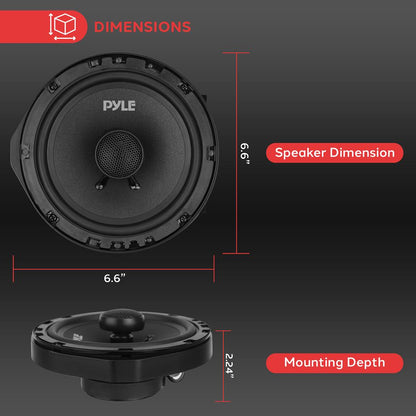 6.5" Coaxial Speakers 300W Butyl Rubber Surround for Honda/Acura