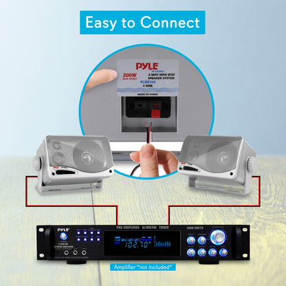 product image number 5 for Pyle 3.5'' Indoor/Outdoor Wall Mount Speakers