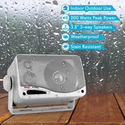 product image number 6 for Pyle 3.5'' Indoor/Outdoor Wall Mount Speakers