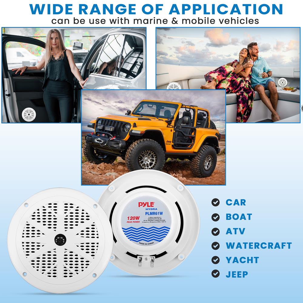 product image number 5 for Pyle 6.5 Inch Marine Component Speakers