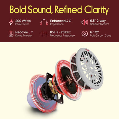 6.5 Inch Marine Component Speakers