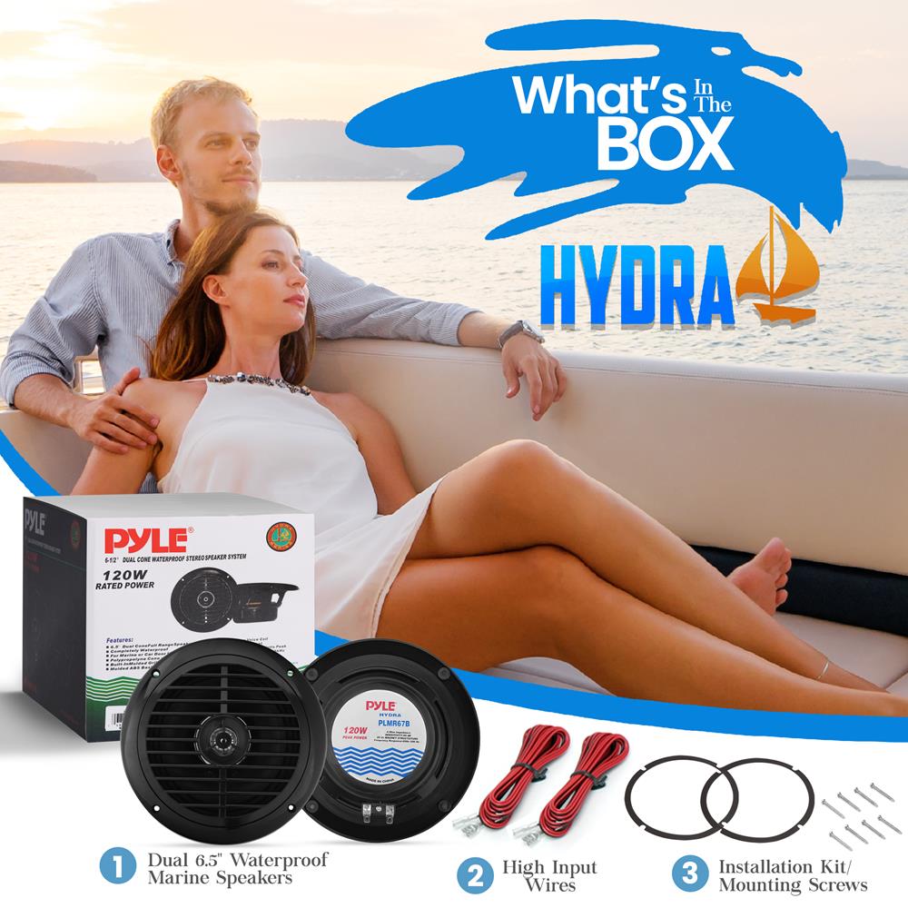 product image number 2 for Pyle 6.5 Inch Marine Component Speakers