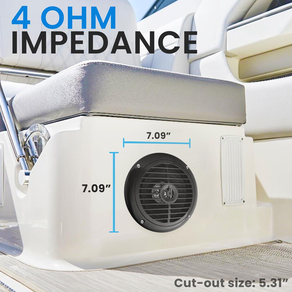 product image number 3 for Pyle 6.5 Inch Marine Component Speakers