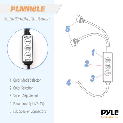 product image number 6 for Pyle 6.5 Inch Component Marine Led Speakers