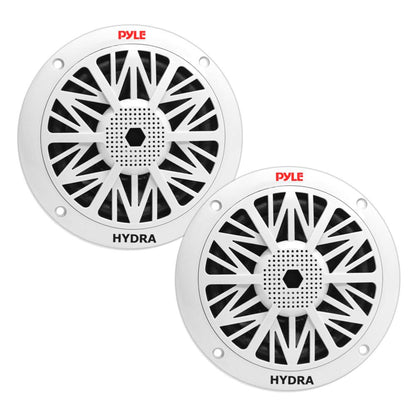 Marine Speakers, Waterproof, 300W Power, Poly Carbon Cone, White