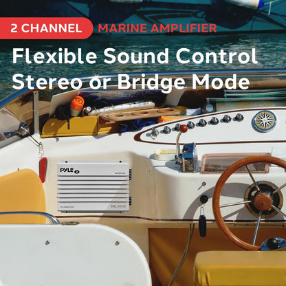 2-Channel Marine Amplifier 400W Waterproof Dual MOSFET Power Supply