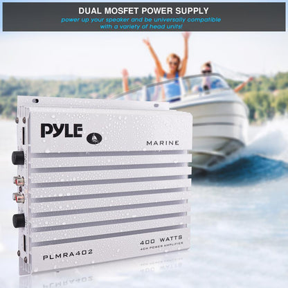 4-Channel Marine Amplifier 400W Waterproof Dual MOSFET Power Supply