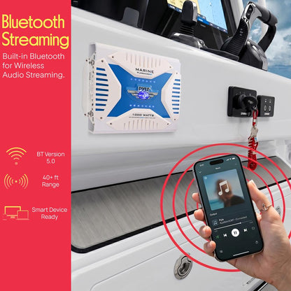 4-Ch. Elite Bluetooth Marine Amplifier