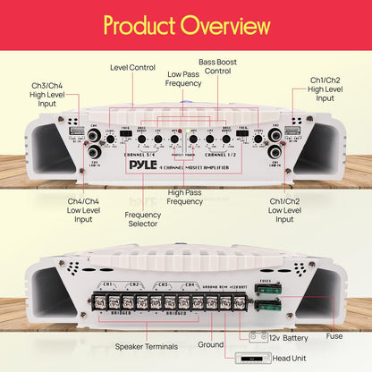 4-Ch. Elite Bluetooth Marine Amplifier