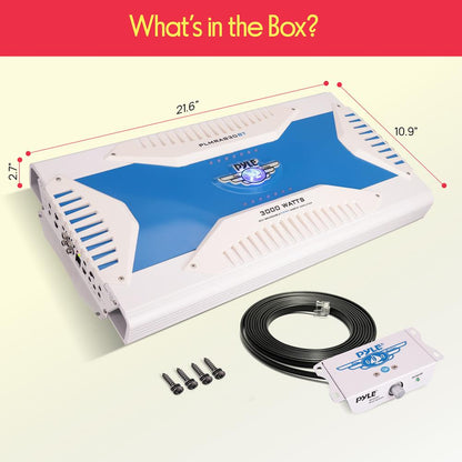 3000W Marine Bluetooth Amplifier, Waterproof, 8-Channel, Aluminum Alloy