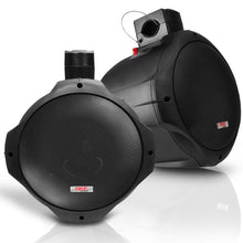 6.5" Dual Marine Speakers, 200W Waterproof, Poly Mica Cone, Black